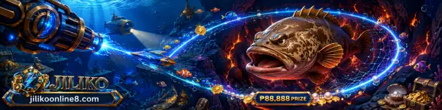 JILIKO Fishing banner showing an underwater game lane with moving targets