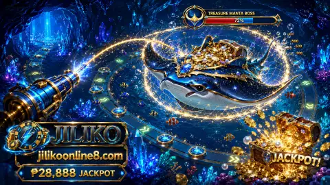 JILIKO fishing scene with creatures crossing a luminous underwater field